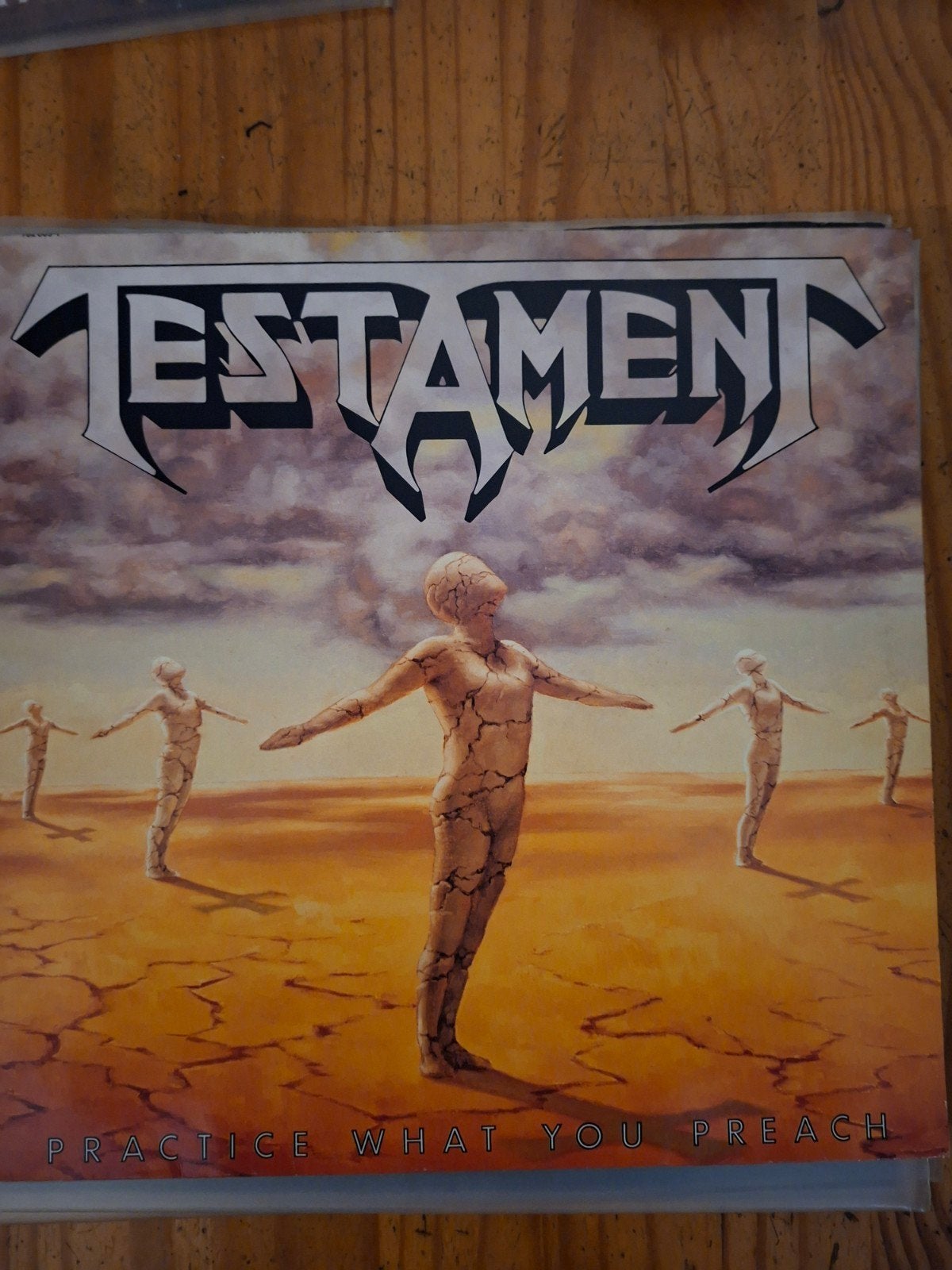 testament- practice what you preach lp thrash metal 1989, Ophalen of Verzenden, Gebruikt
