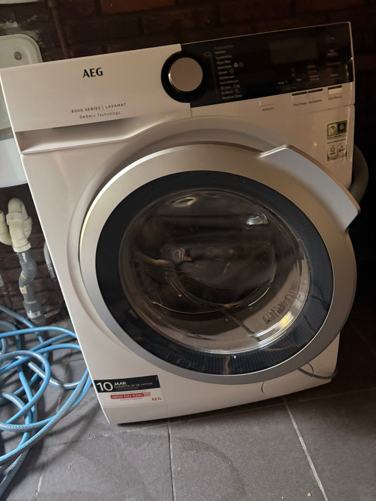 Wasmachine AEG, Ophalen, Gebruikt, 8 tot 10 kg, 1600 toeren of meer