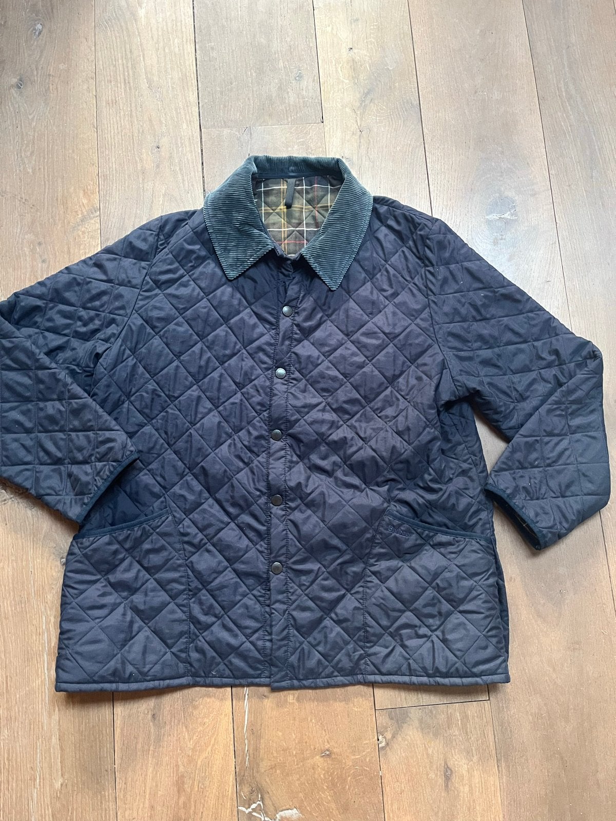 Barbour gewatteerde jas - Maat xxl, Ophalen of Verzenden, Gedragen, Maat 56/58 (XL), Blauw