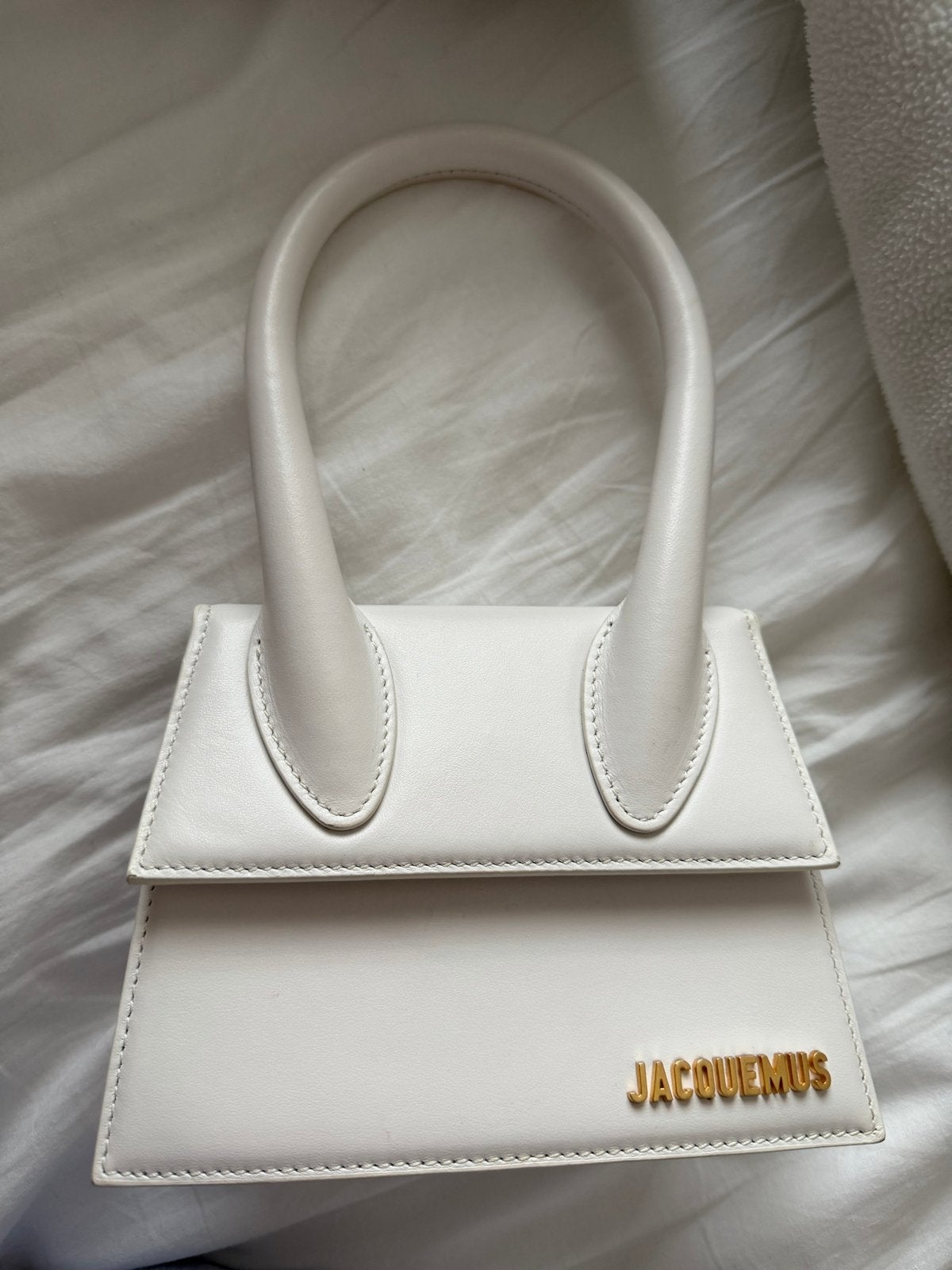 Jacquemus Le Chiquito tasje - Wit, Ophalen of Verzenden, Zo goed als nieuw, Wit, Handtas