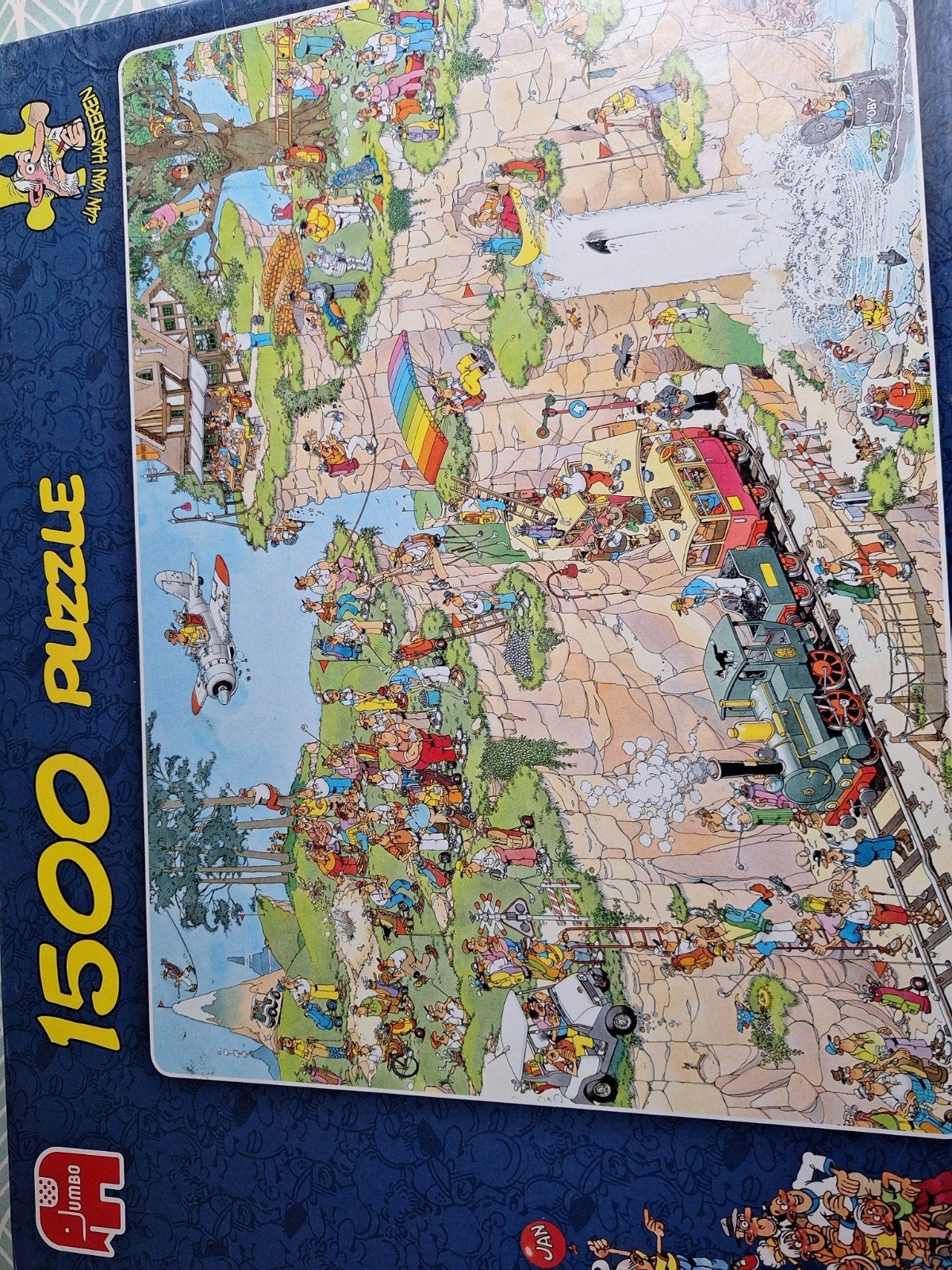 Jan van Haasteren Puzzel 1500 stukjes - De Rotsklimmers, Ophalen, 500 t/m 1500 stukjes, Zo goed als nieuw, Legpuzzel