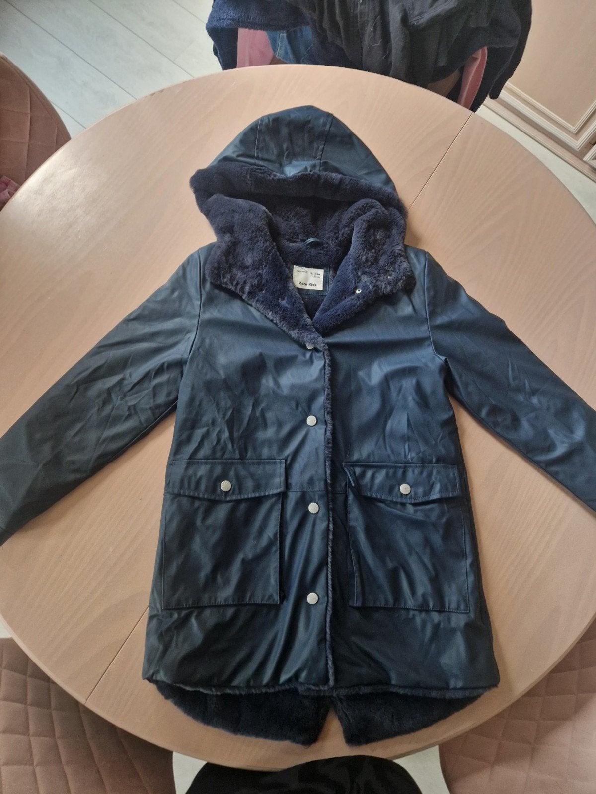 Zara Kids winterjas met teddy voering - maat 152, Ophalen of Verzenden, Gebruikt, Zara Kids, Jongen of Meisje