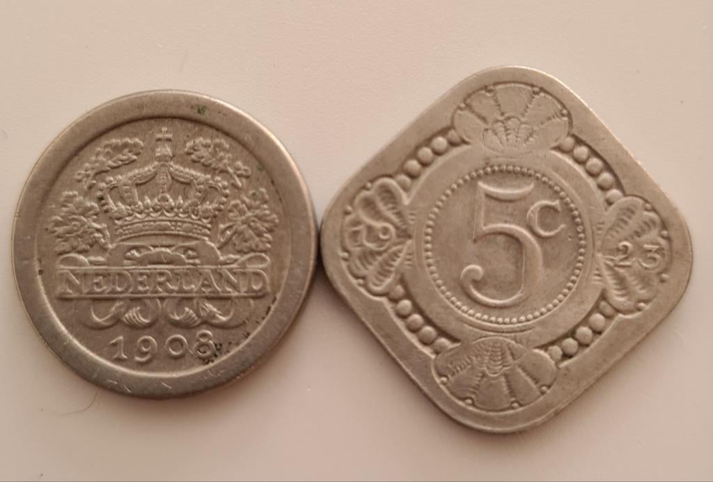 5 cent 1908 1923, Postzegels en Munten, Munten | Nederland, Ophalen of Verzenden, Koningin Wilhelmina, 5 cent, Setje