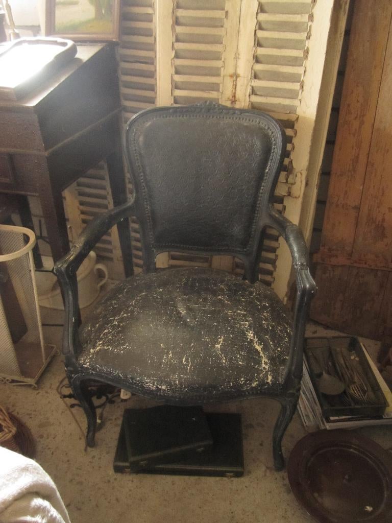 OPRUIMING: antieke brocante fauteuil / stoel, Antiek en Kunst, Ophalen