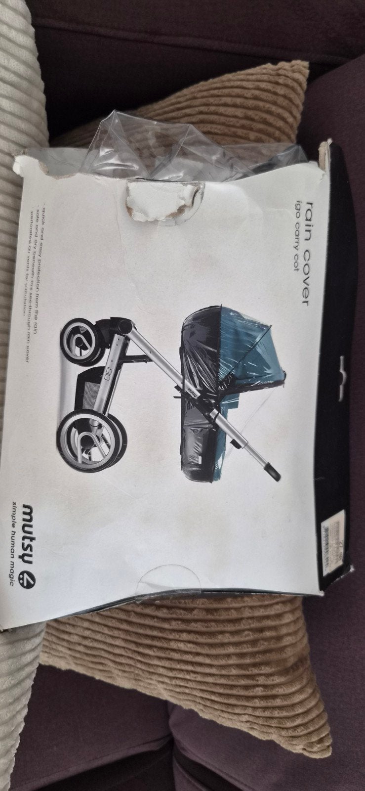 Mutsy Igo Reiswieg Regenhoes - Nieuw in doos, Kinderen en Baby's, Kinderwagen, Nieuw, Ophalen of Verzenden, Met reiswieg