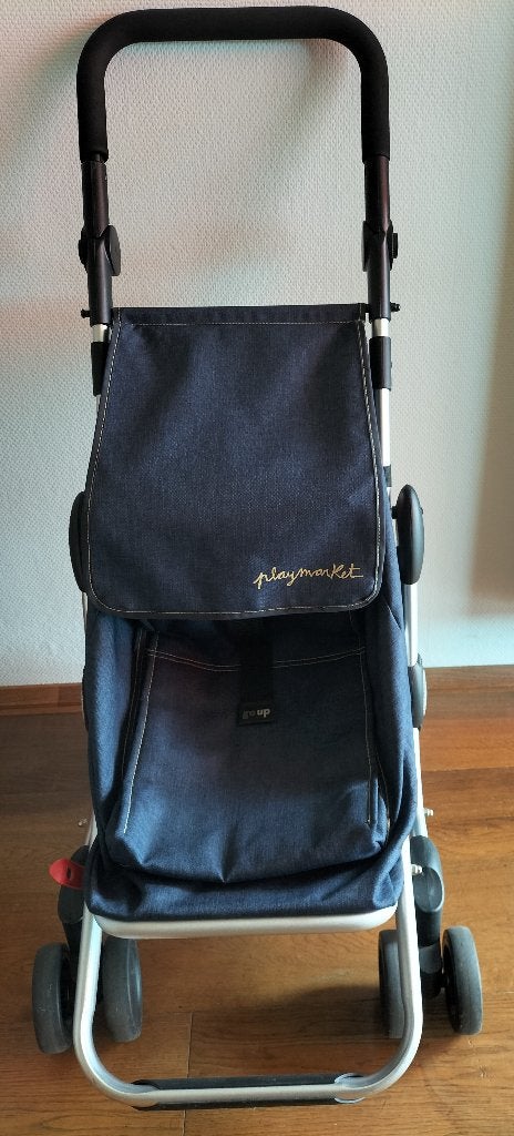 Playmarket boodschappentrolley, Sieraden, Tassen en Uiterlijk, Tassen | Reistassen en Weekendtassen, Blauw, Ophalen of Verzenden