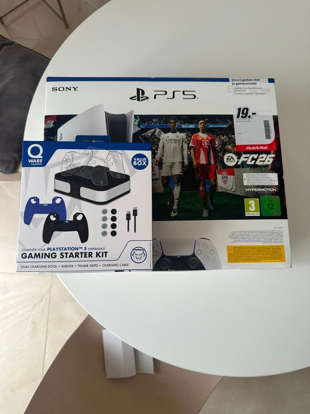 PlayStation 5 1TB Slim Disc Edition + FC26 + Starter Kit, Ophalen, Eén computer, Zo goed als nieuw, Sport