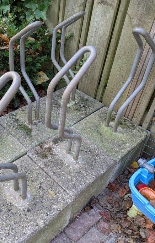 fietsbeugels fietsrek, Ophalen, Zo goed als nieuw
