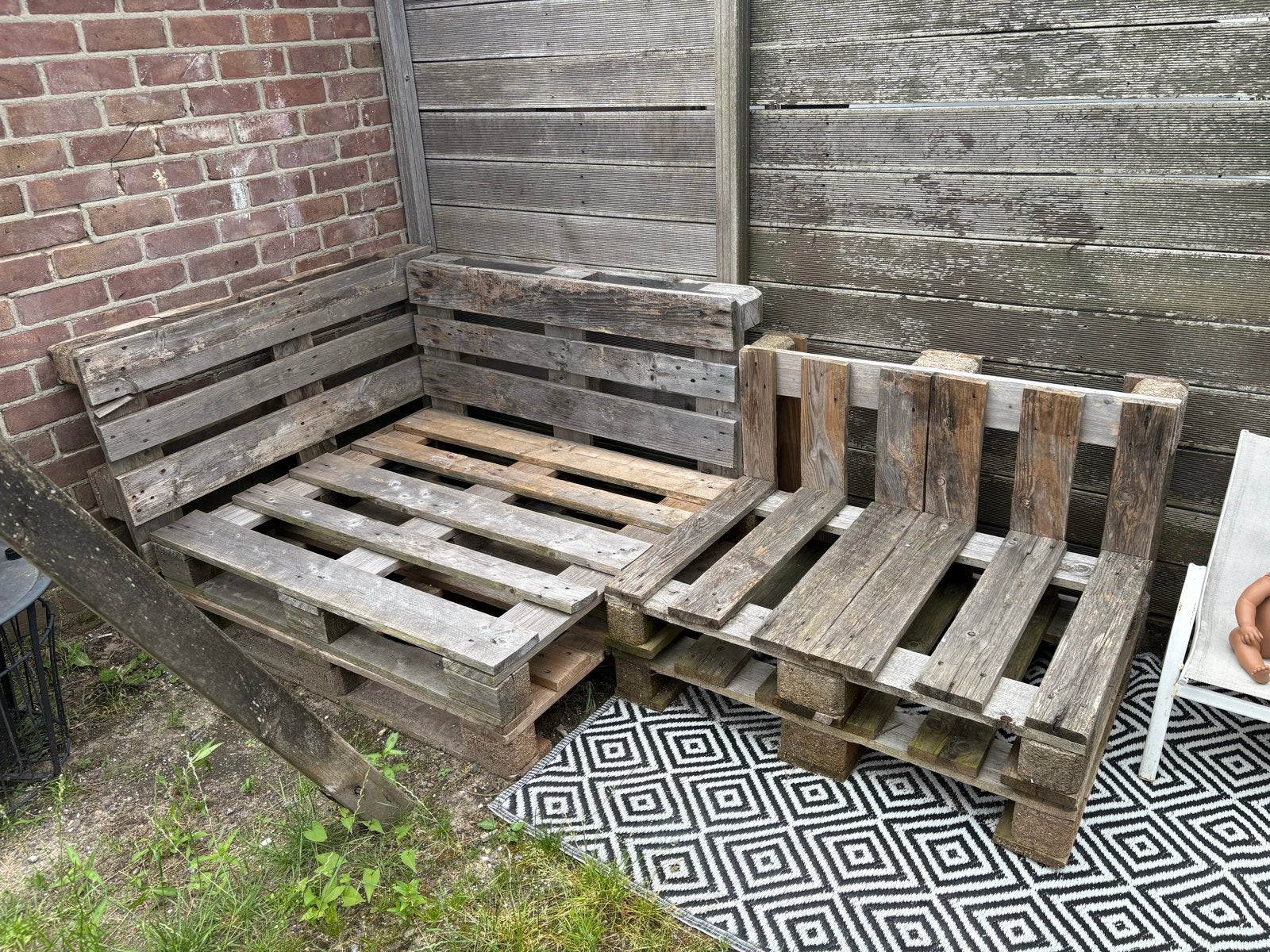 Pallets (loungebank), Ophalen, Gebruikt, Hout