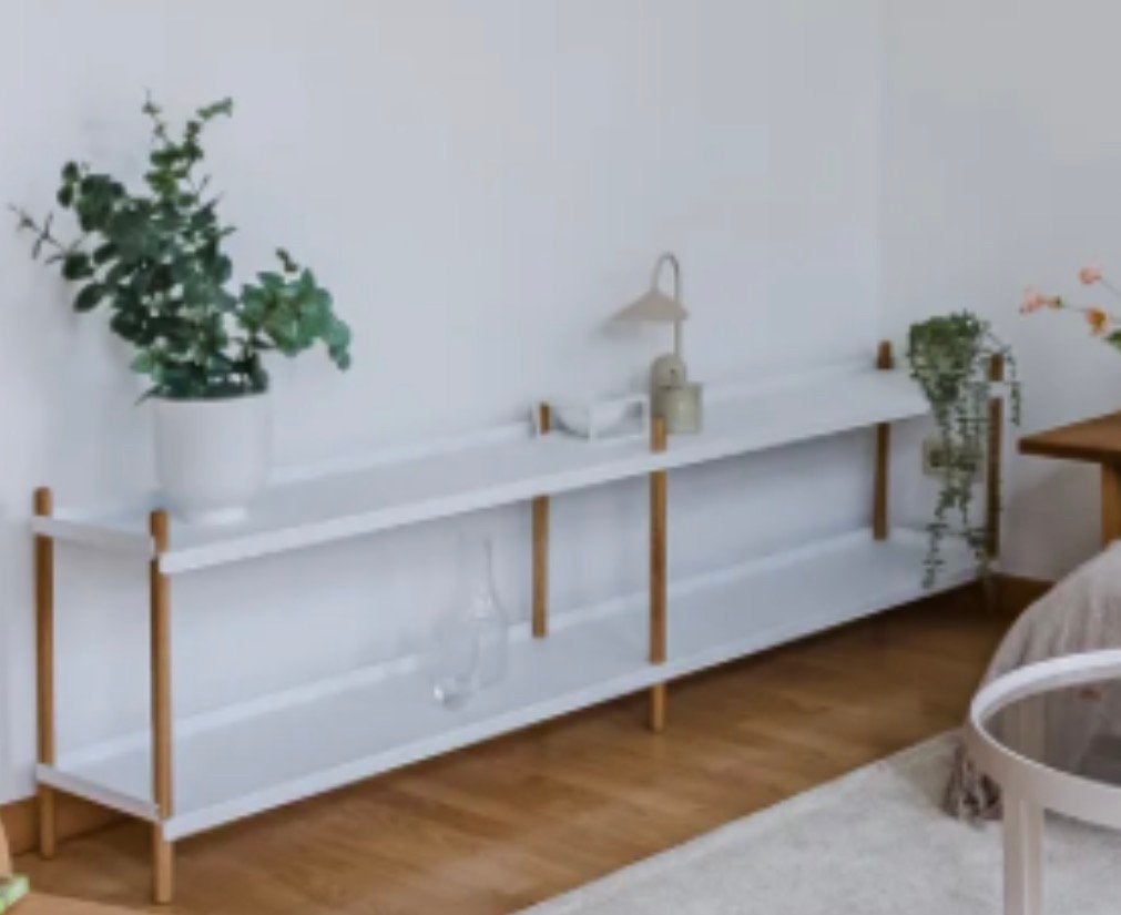 Nine bolt shelf stellingkast showmodel lichtgtijs design, Ophalen of Verzenden, Zo goed als nieuw