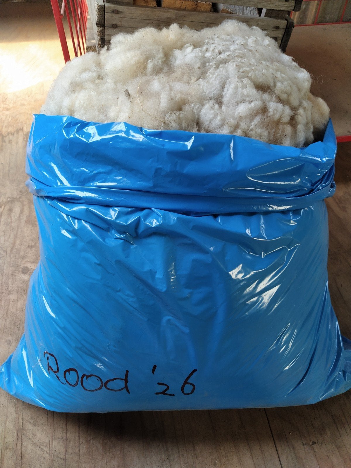 4 zakken Pol Dorset wol 2026 €20 per zak, Ophalen, Spinwol