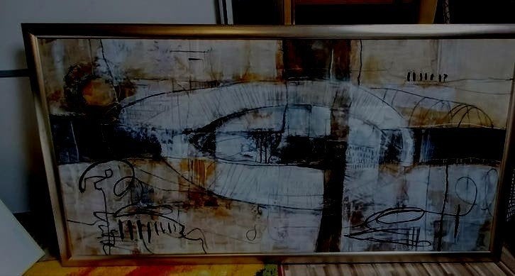 Groot schilderij, Ophalen, 110 cm of meer, Kooi, 90 cm of meer