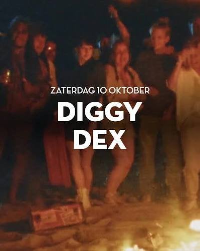 2 kaarten Diggy Dex - 10 oktober - Rang 1, Vak H, Rij 3, 2-4, Twee personen, Oktober, Pop