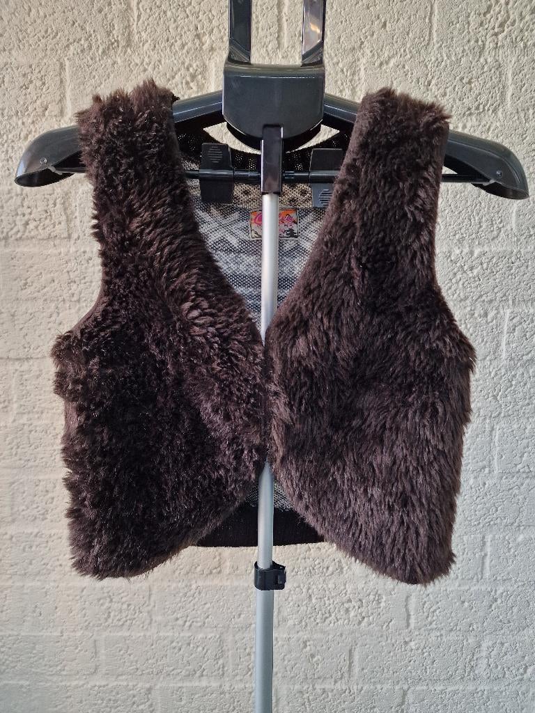 Obleu Italy cropped gilet faux fur jacquard XS/S, Ophalen of Verzenden, Zo goed als nieuw, Maat 34 (XS) of kleiner