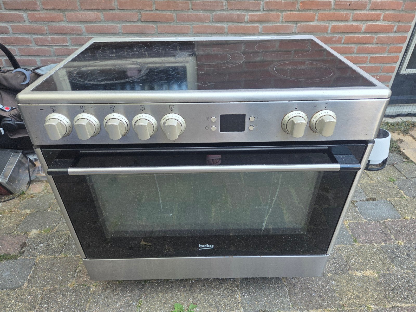 Beko Fornuis met Keramische Kookplaat en Oven, Witgoed en Apparatuur, Fornuizen, Ophalen, Gebruikt, 60 cm of meer, Keramisch