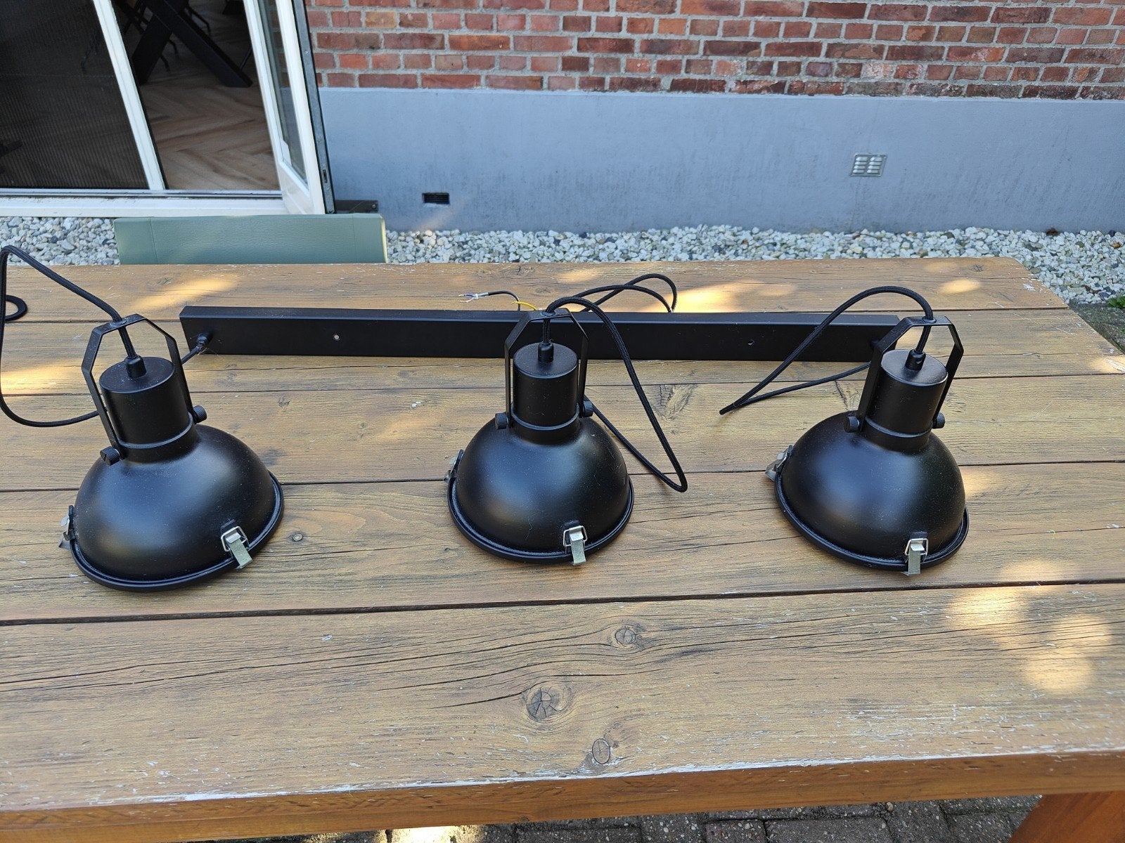 Karwei Hanglamp Magnus - Zwart (exclusief lampen), Ophalen, Industrieel, Modern, 50 tot 100 cm, Zo goed als nieuw