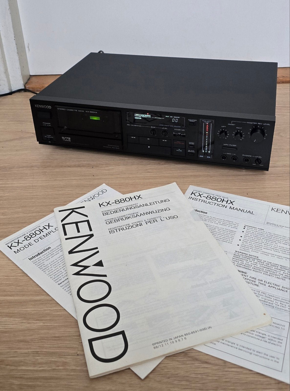 Kenwood KX-880HX Stereo Cassettedeck - Uitstekende Staat, Ophalen, Enkel, Kenwood, Tiptoetsen