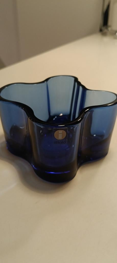 iitalla, waxinelicht Alvar Aalto, Overige materialen, Blauw, Ophalen of Verzenden, Zo goed als nieuw