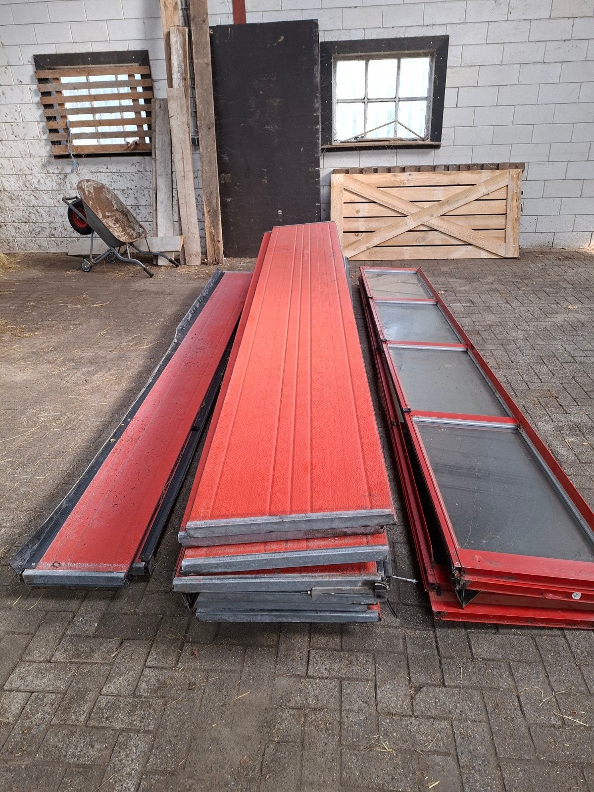Gebruikte Garagedeur Panelen en Onderdelen, Ophalen, Gebruikt, Garagedeur, Glas