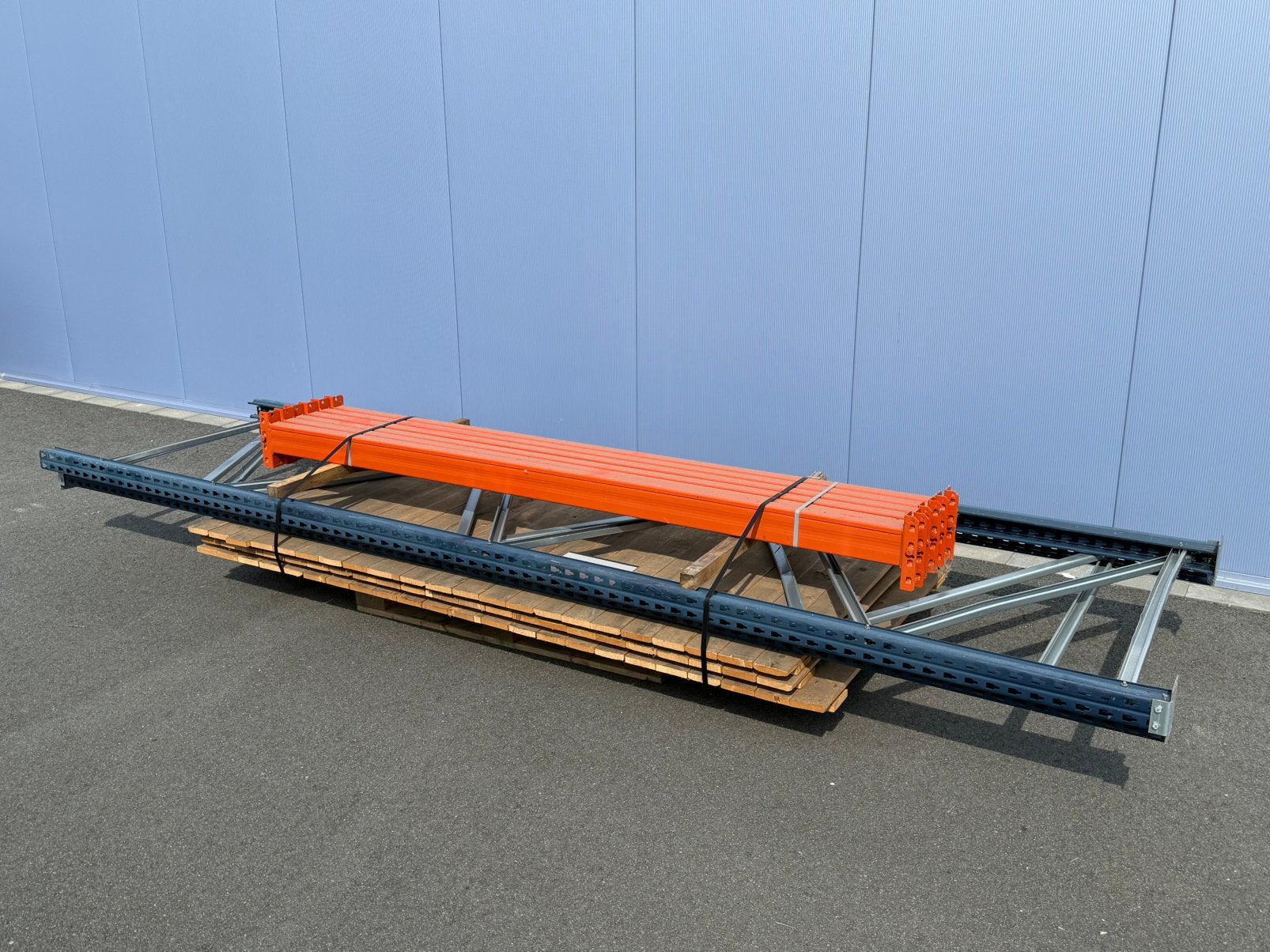 Mecalux basisset 2 staanders 6 liggers en 3 legborden