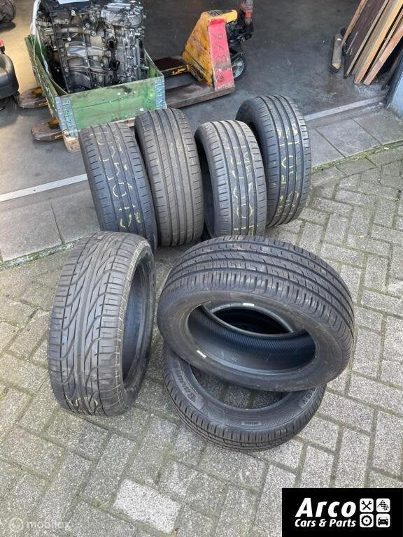Banden 7x 195-50-15 4x 5mm en 3x 8mm pirelli-apollo en barum, Auto-onderdelen, Banden en Velgen, Gebruikt, 15 inch, Ophalen of Verzenden