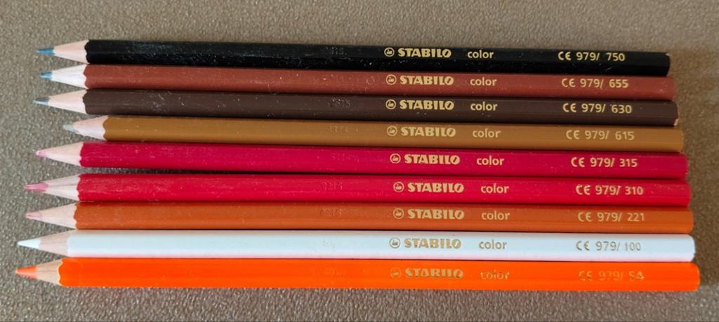 9 STABILO COLOR KLEURPOTLODEN, Verzenden, Zo goed als nieuw