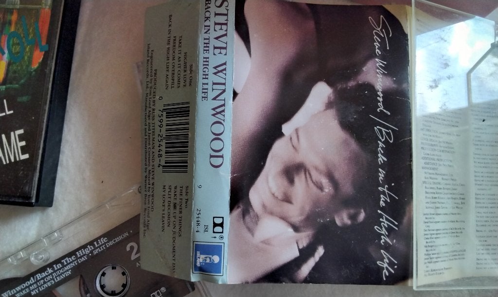 Cassette Steve Winwood Back In The High Life USA 1986, Gebruikt, Overige genres, 1 bandje, Ophalen of Verzenden