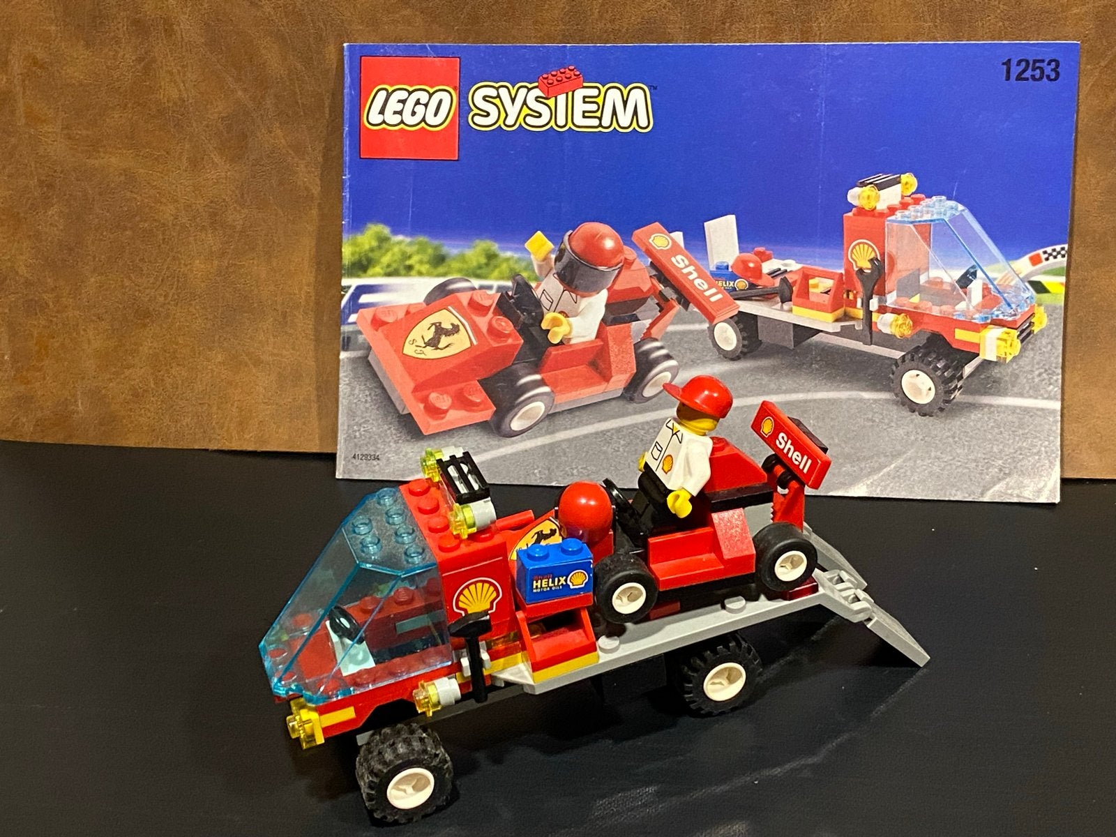 Lego System 1253 Shell Ferrari F1 Pit Stop met handleiding, Gebruikt, Lego, Ophalen of Verzenden, Compleet