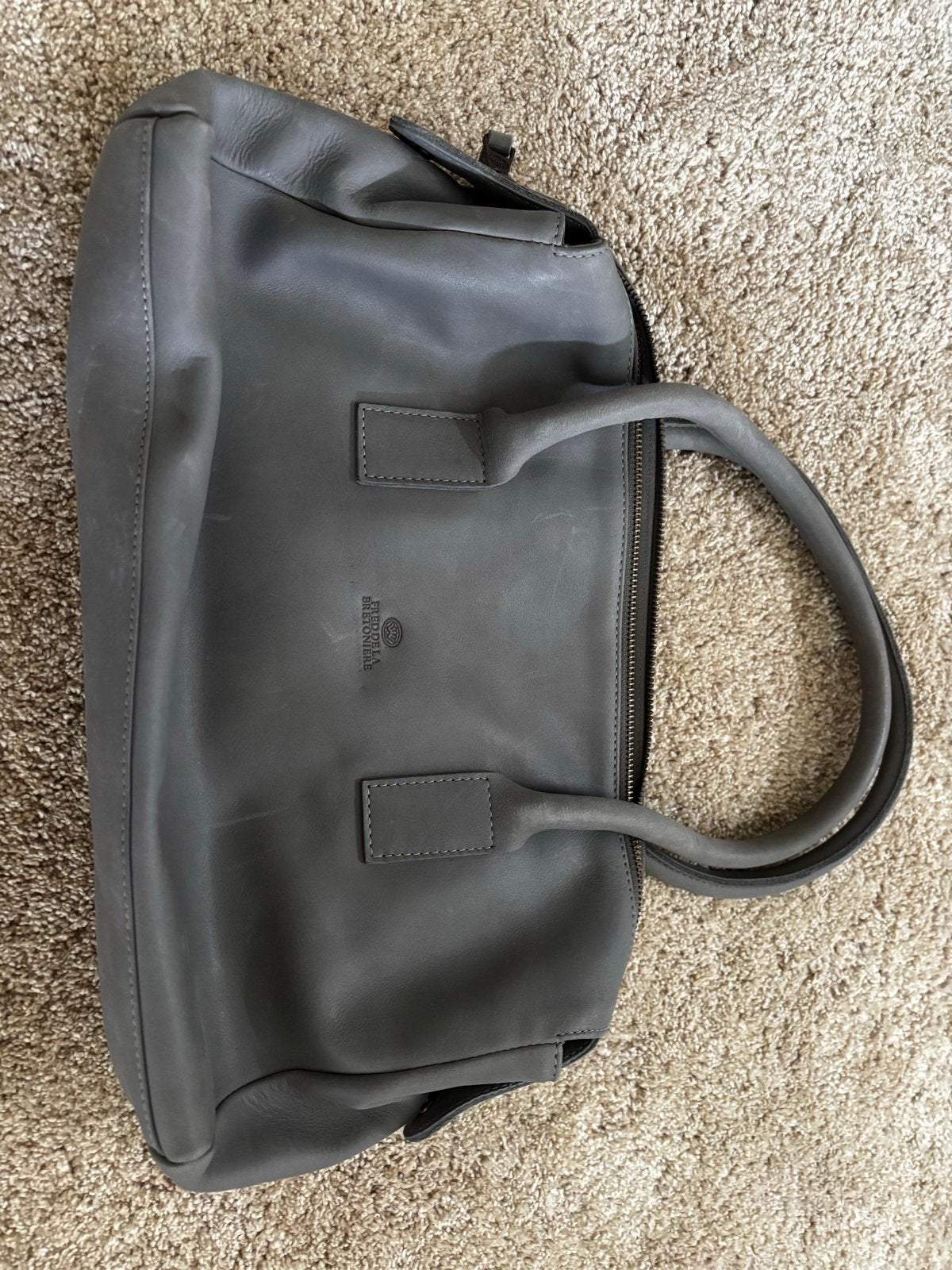 Nieuwe Fred de la Bretoniere grijze leren tas, Verzenden, Nieuw, Grijs, Handtas