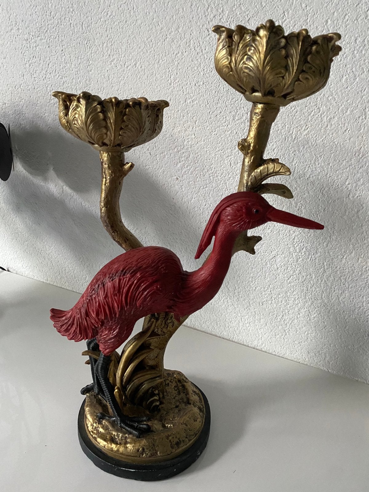 Kandelaar kraanvogel,heron,light and living,polyresin,nieuw, Ophalen