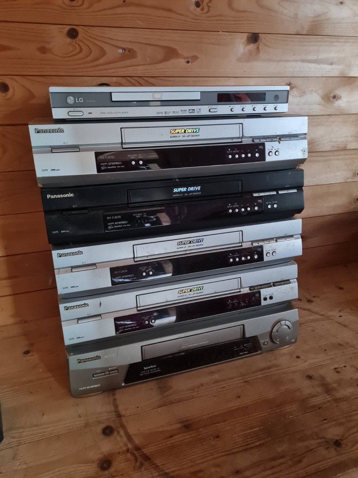 5x Panasonic Videorecorder VHS Spelers - Super Drive, Ophalen of Verzenden, Gebruikt, VHS-speler of -recorder