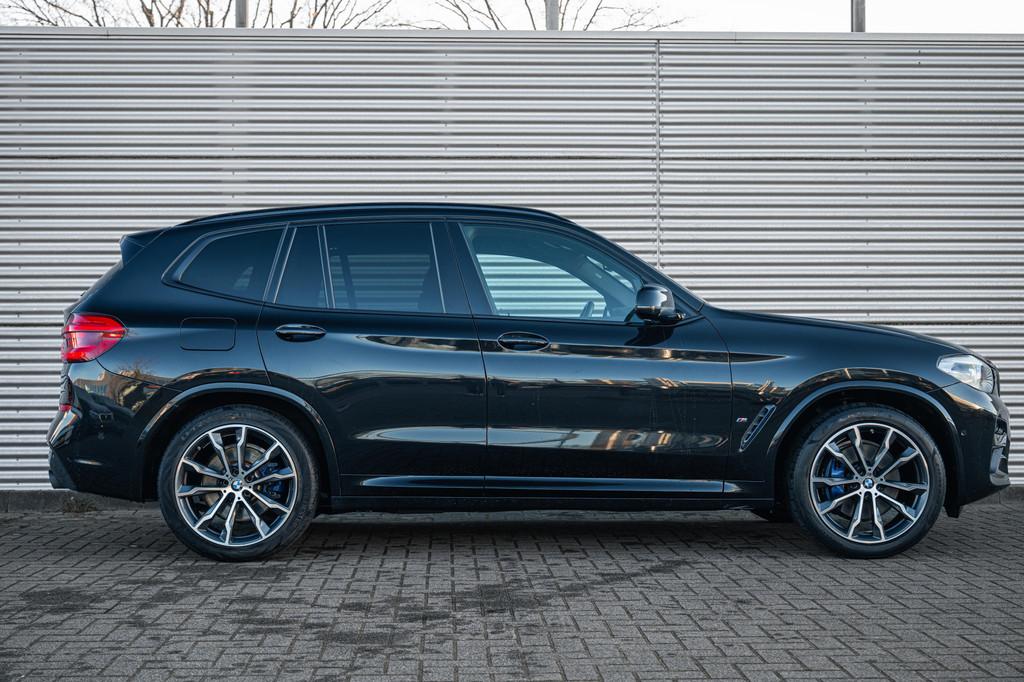 BMW X3 xDrive30e High Executive M Sport Automaat / Panoramad, Auto's, BMW, Gebruikt, 4 cilinders, Leder en Stof, Zwart
