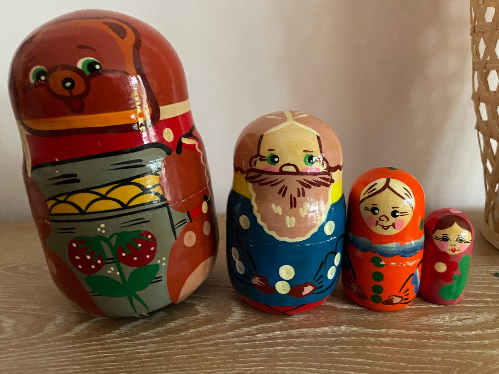 Set van 4 Russische Matroesjka poppen, Verzamelen, Ophalen of Verzenden, Gebruikt