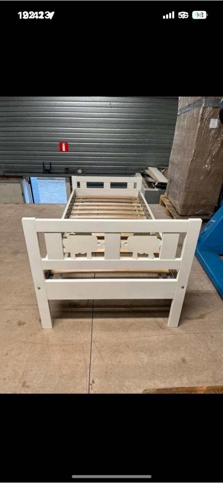 IKEA kinderbedje in de kleur wit, Kinderen en Baby's, Kinderkamer | Bedden, Ophalen, Zo goed als nieuw, Minder dan 140 cm, Minder dan 70 cm