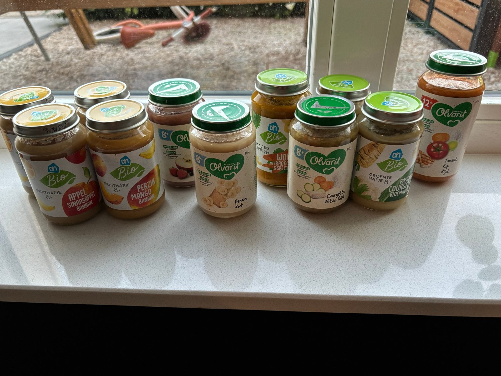 Olvarit & AH Biologisch Babyvoeding - 11 potjes: 8 maanden, Ophalen of Verzenden, Nieuw, Overige typen, Overige merken