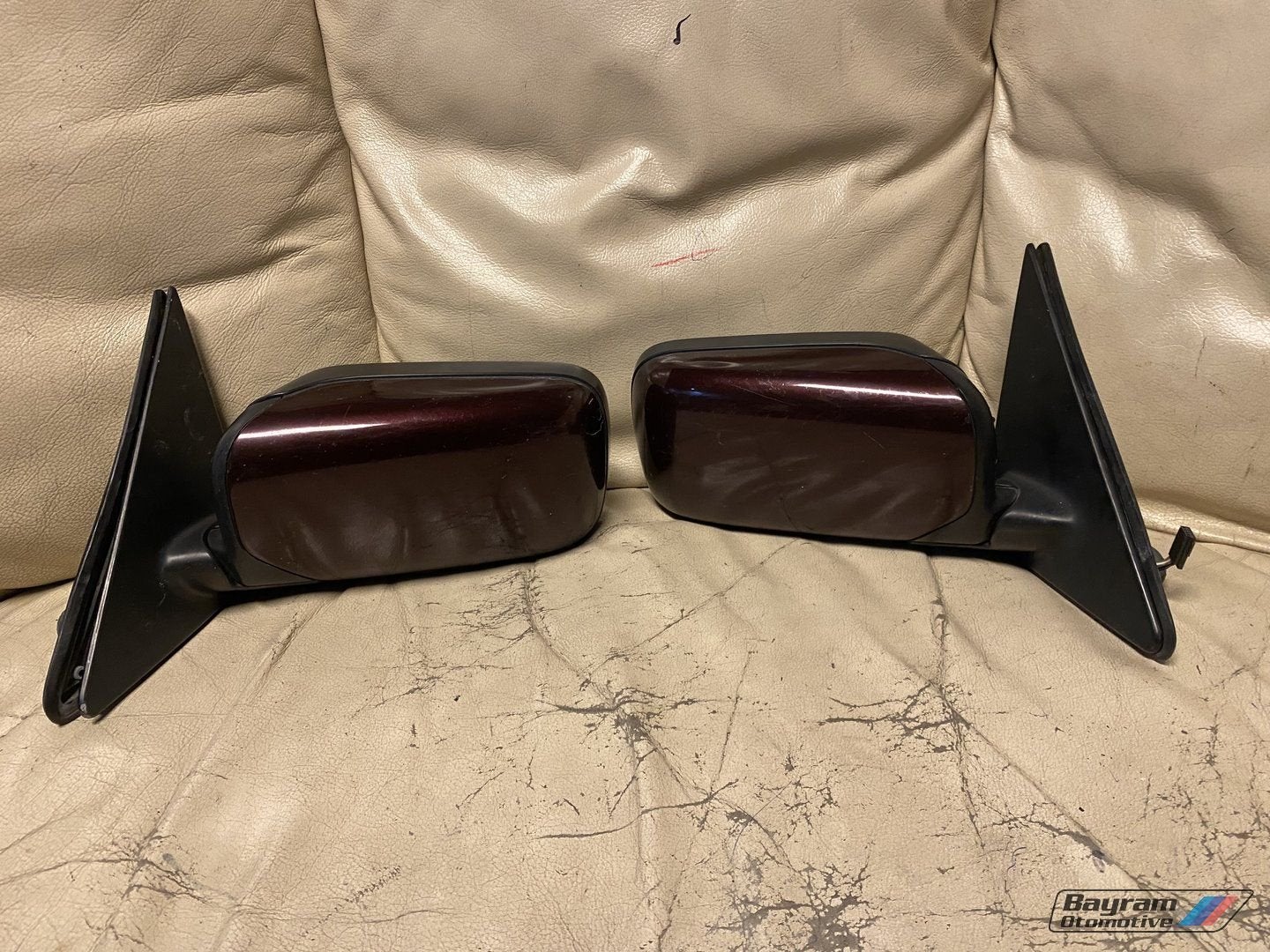 Bmw E36 buitenspiegel links rechts rood sedan touring 3-seri, Gebruikt, -, -, Ophalen of Verzenden