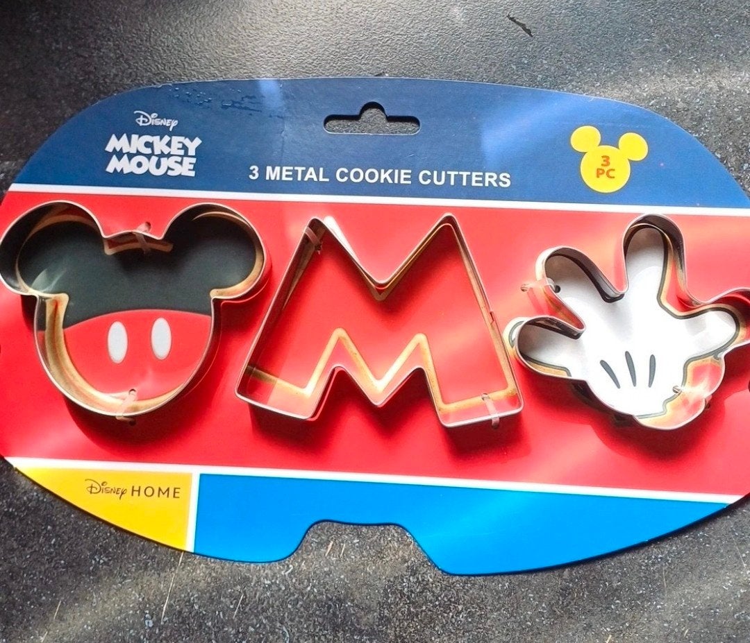Disney Mickey Mouse 3-delige metalen uitstekers, Overige typen, Nieuw, Ophalen of Verzenden, Metaal