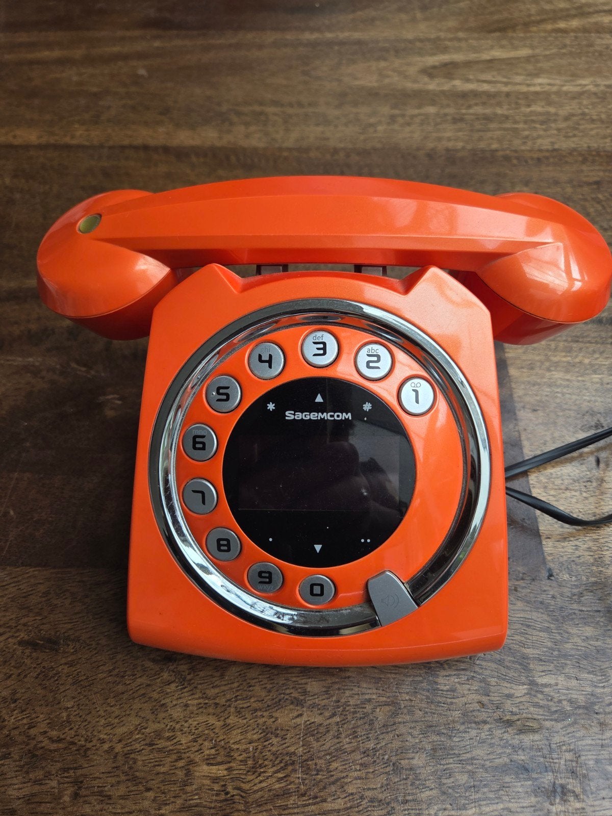 Sagemcom Sixty Orange Retro Telefoon, Ophalen of Verzenden, Zo goed als nieuw, Met draaischijf
