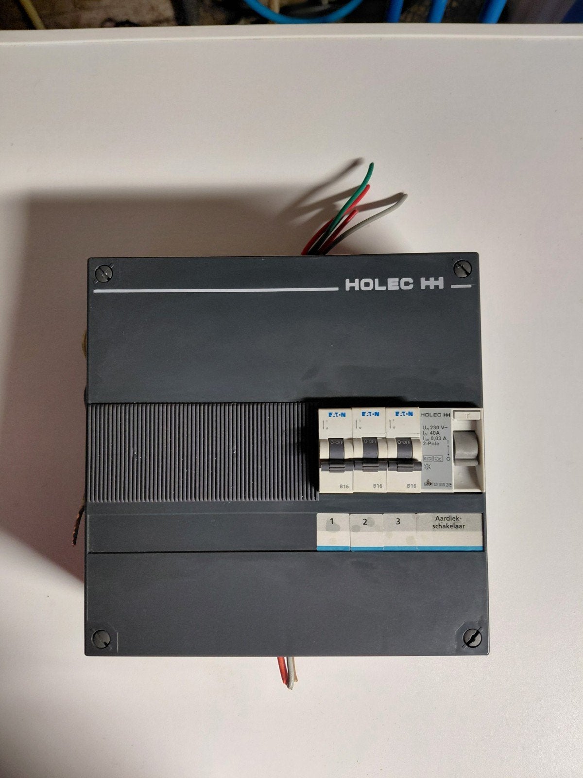 Holec Groepenkast met Aardlekschakelaar, Doe-het-zelf en Verbouw, Ophalen of Verzenden, Gebruikt, Groepenkast