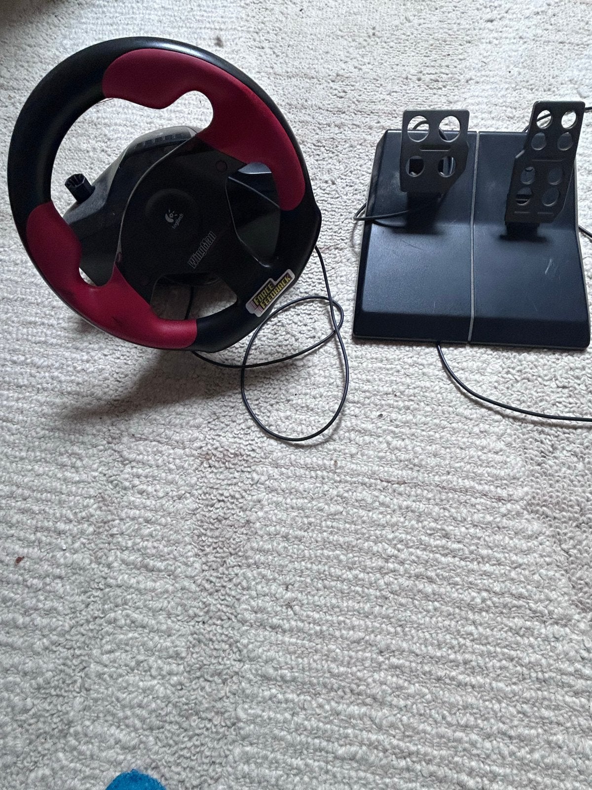 Logitech Wingman Formula Force GP racestuur met pedalen, Racestuur, Gebruikt, Force feedback, Ophalen of Verzenden