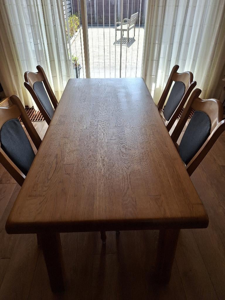 houten blanc eiken tafel, Huis en Inrichting, 150 tot 200 cm, Vijf personen of meer, 150 tot 200 cm, Rechthoekig