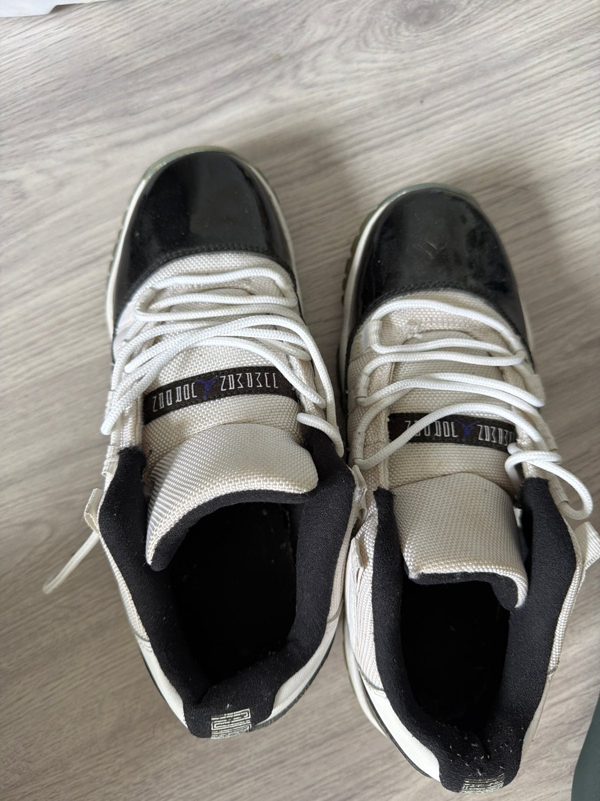 Nike Air Jordan 11 Retro Low Concord Bred, Ophalen, Gedragen, Zwart, Sneakers of Gympen
