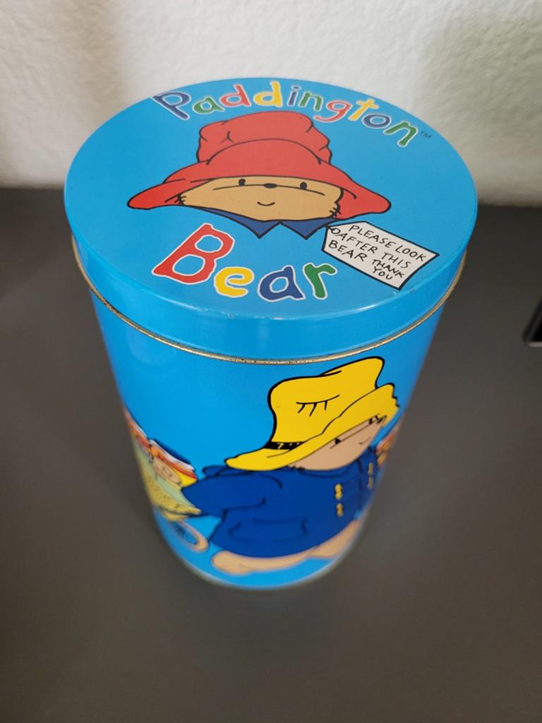 Bewaarbus blik Paddington Bear Beertje Paddington 16 cm, Verzamelen, Ophalen of Verzenden, Zo goed als nieuw, Koek(jes), Overige merken