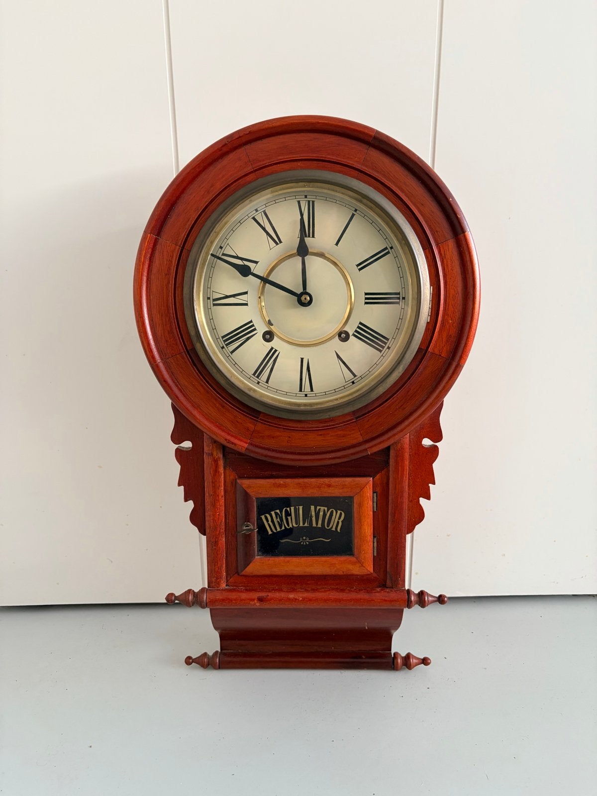 Antieke Regulator Wandklok, Ophalen