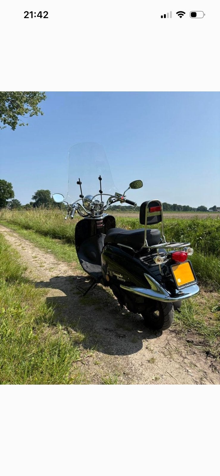 Nette Retro Grande scooter, geel kenteken, Ophalen, Zo goed als nieuw, Benzine