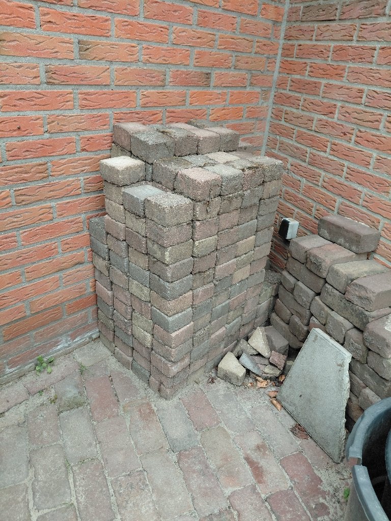 partij stenen 10x10x6 cm, Ophalen, Gebruikt, Overige typen, Minder dan 5 m²