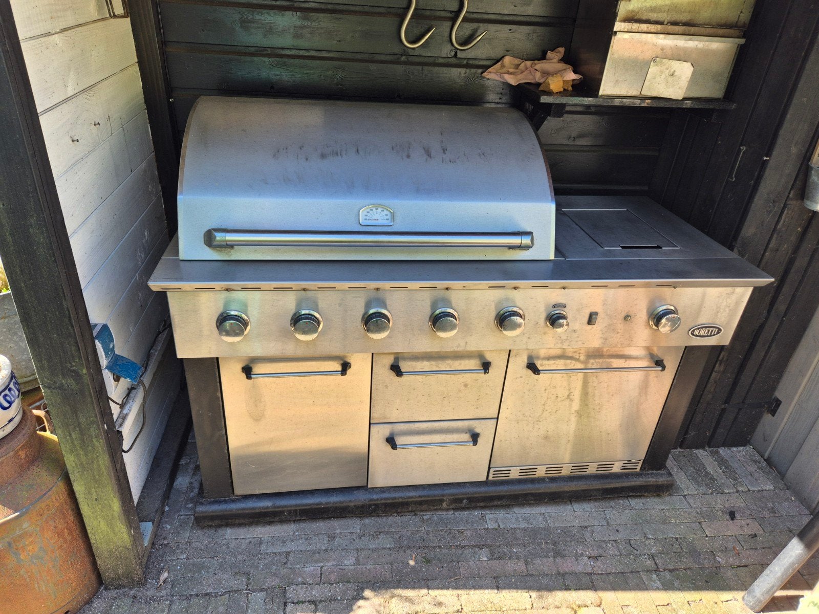 boretti gas bbq, Tuin en Terras, Ophalen, Gebruikt, Gas