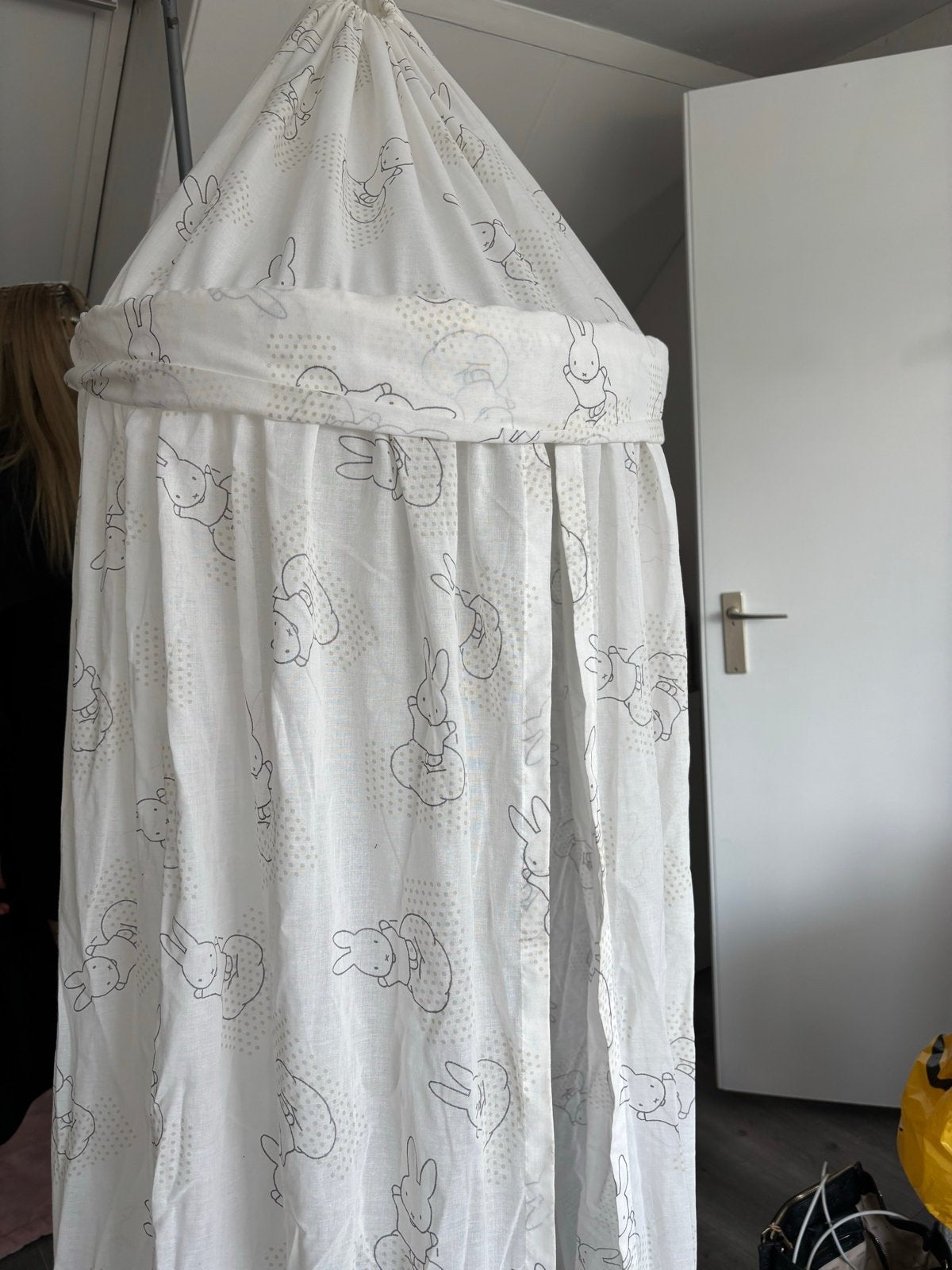 Miffy bedhemel en dekbedovertrek set, Ophalen, Overige merken, Jongetje of Meisje, Wit
