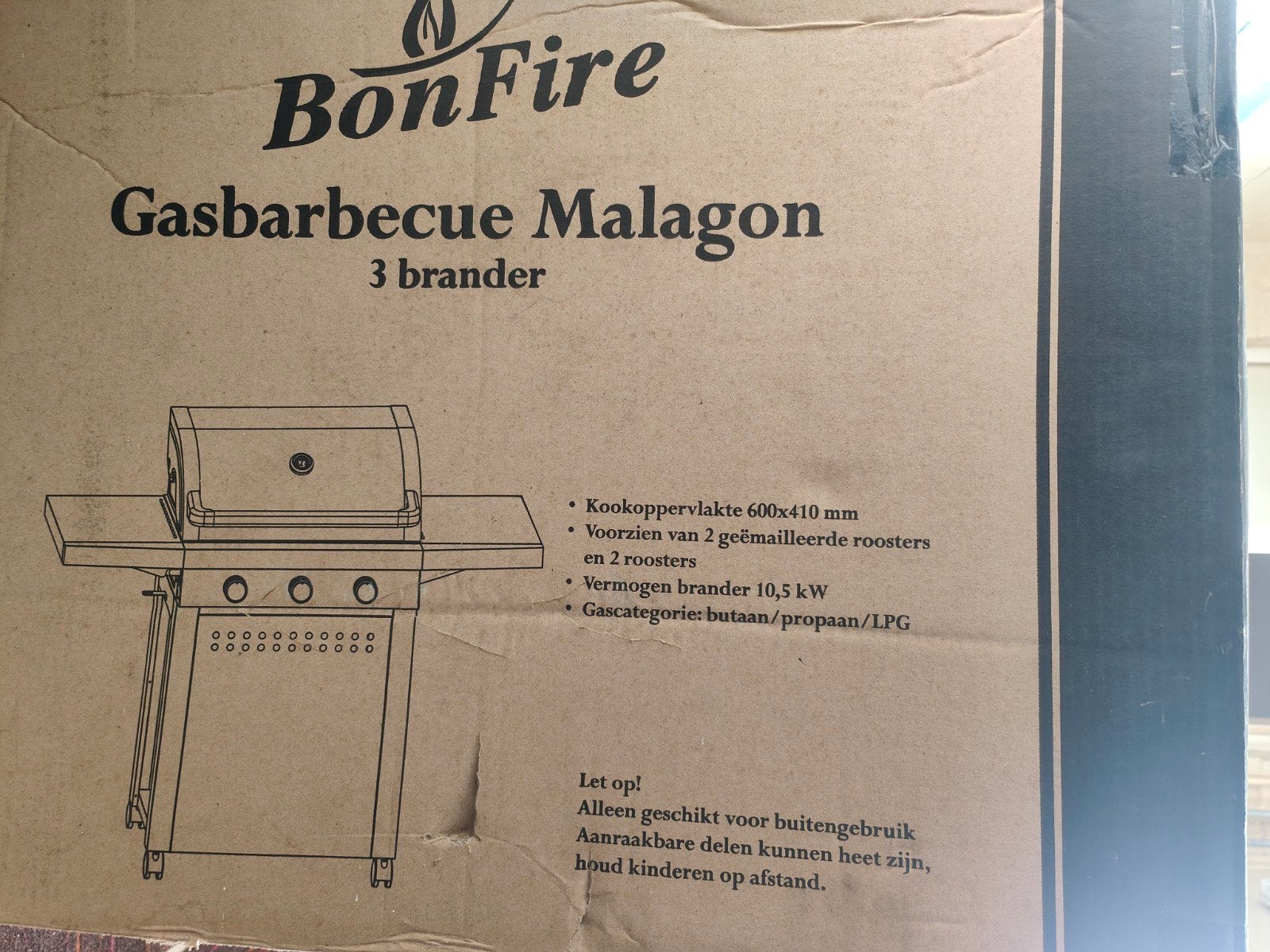 BonFire Gasbarbecue Malagon 3 brander - Nieuw in doos, Ophalen, Nieuw, BonFire