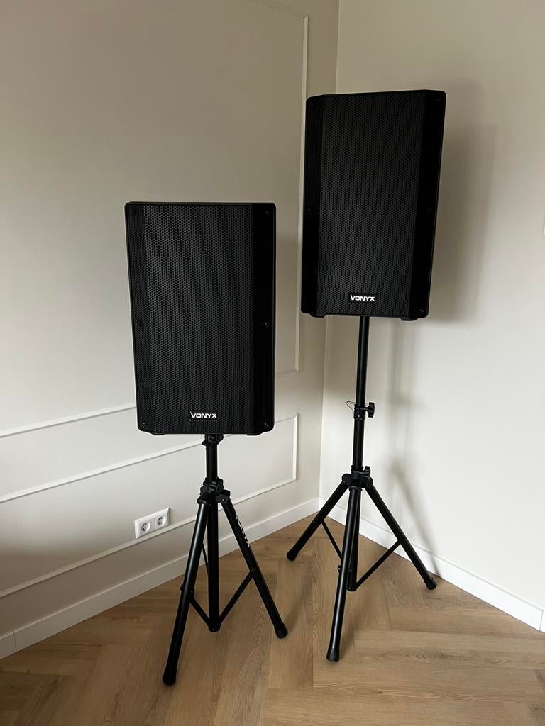 Speakers huren 1000W + optie licht & DJ set, Ophalen, Zo goed als nieuw, Verjaardag
